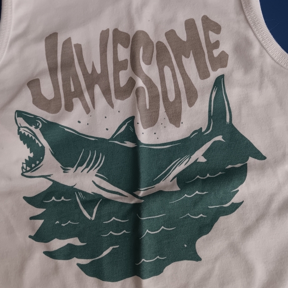🎈Primark Toddler Boys "Jawesome" Graphic Tank Top NWT - Picture 2 of 3